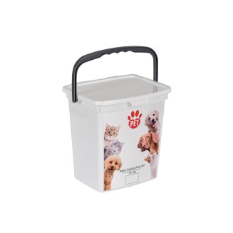 Pet PlastArt Kulplu Mama Saklama Kutusu (6 lt) - Evcil Hayvan Ürünleri